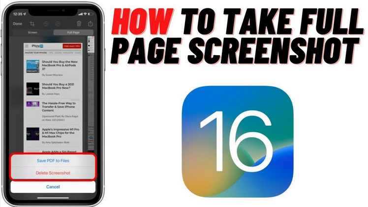 How To Take A Scrolling Screenshot On Ios 16