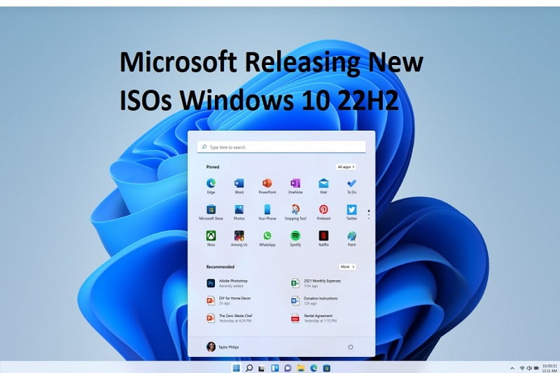 Microsoft Releasing New ISOs for Windows 10 22H2