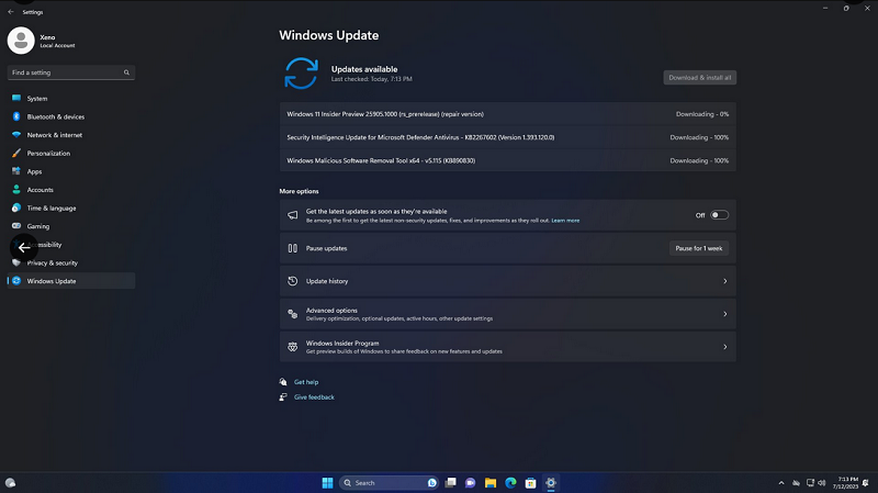 In-Place Repair In Windows 11 Build 25905