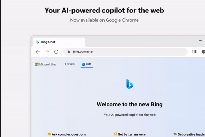 Bing AI Extends Support to Google Chrome