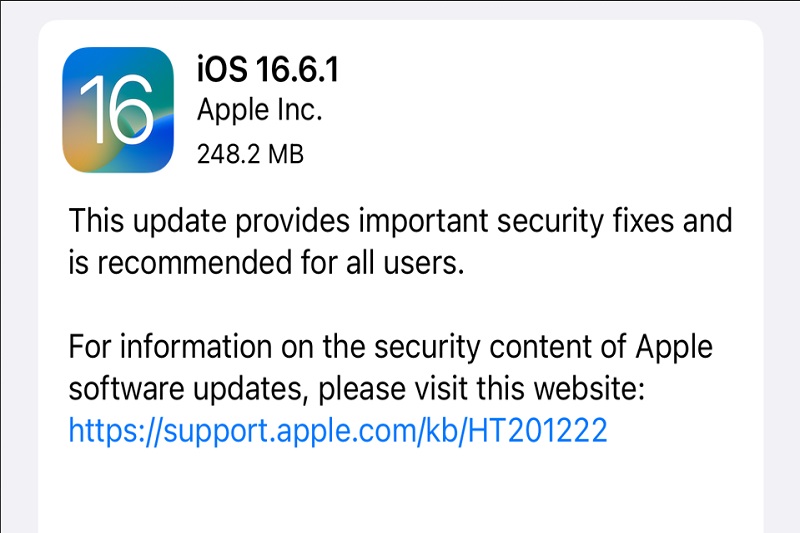 Ios 16.6.1 For Iphone Released