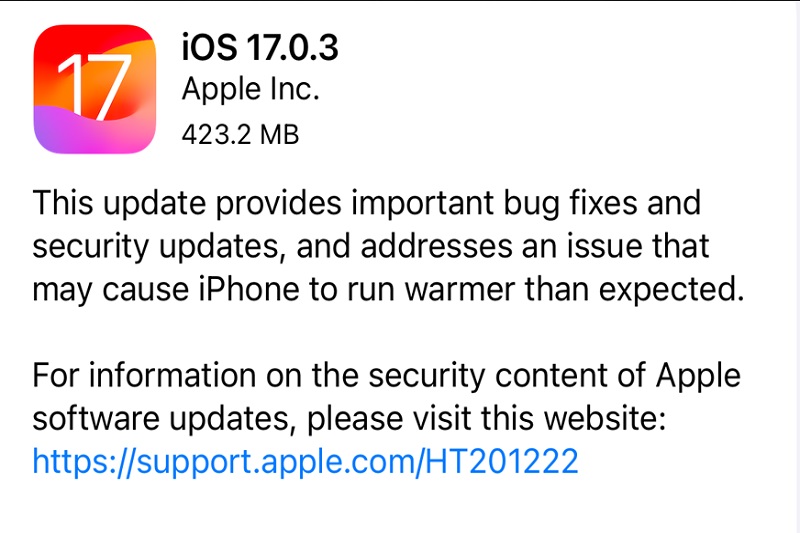 Apple Releases Ios 17.0.3 Resolving Iphone 15 Overheating Issue