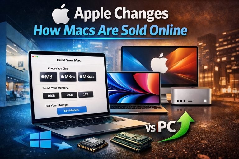 Apple Changes How Macs Are Sold Online showing Apple’s new component-first Mac and MacBook buying experience