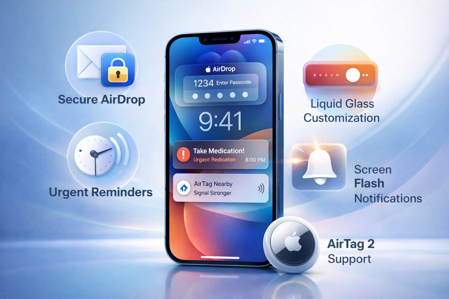 New iOS features Apple recently added to iPhone shown on a real iPhone screen interface